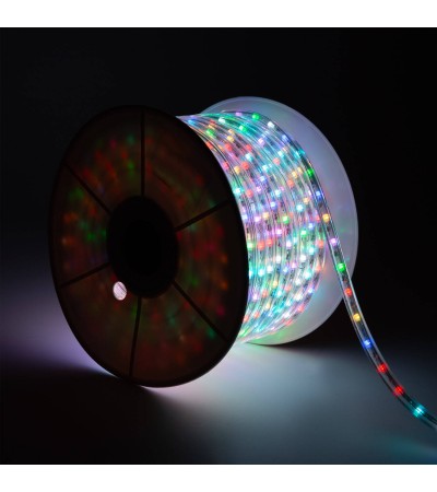 Gaine LED Ronde 220V RGB 36 LED/m BOBINE 50m Coupe 100cm IP65