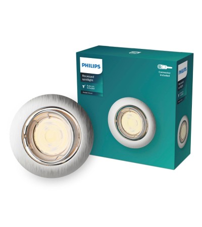 Collerette Downlight Ronde PHILIPS Peridot pour Ampoule LED GU10 Ø 75 mm - 168443 - vue 2