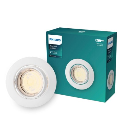 Collerette Downlight Ronde PHILIPS Peridot pour Ampoule LED GU10 Ø 75 mm - 168443 - vue 9