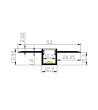 Profilé Aluminium Flexible Intégration Plâtre/Placo pour Ruban LED jusqu'à 10 mm - 168449 - vue 3