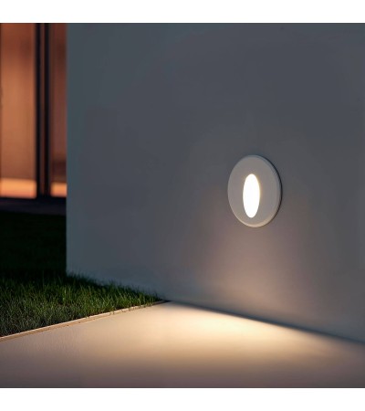 Balise Extérieure LED 3W Encastrable Oval en Aluminium Adam