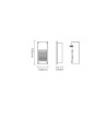 Balise Extérieure LED 3W Encastrable Murale Olite - 173874 - vue 4