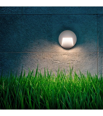 Balise Extérieure LED 3W Saillie Murale Rond Nilsa - 173929 - vue 2