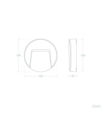 Balise Extérieure LED 3W Saillie Murale Rond Nilsa - 173929 - vue 8