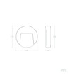 Balise Extérieure LED 3W Saillie Murale Rond Nilsa - 173929 - vue 8