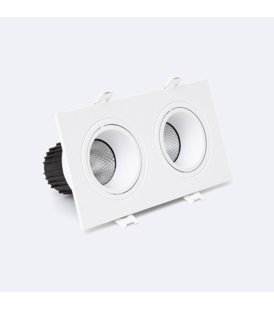 Downlight Carré Inclinable LED 18W Dimmable Coupe 75x155 mm