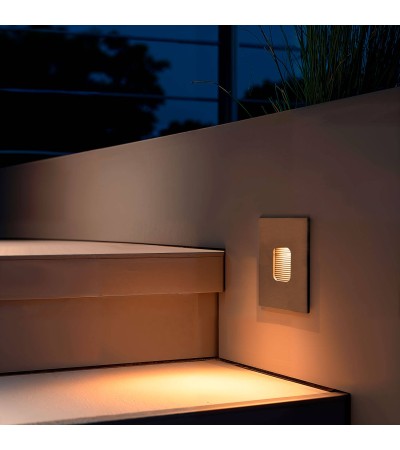 Balise Extérieure LED 2W Encastrable Murale Carrée Olite - 174061 - vue 4