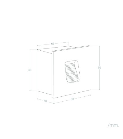 Balise Extérieure LED 2W Encastrable Murale Carrée Olite - 174061 - vue 5