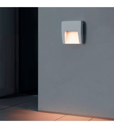 Balise Extérieure LED 3W Murale Saillie Carrée Nilsa - 174154 - vue 2