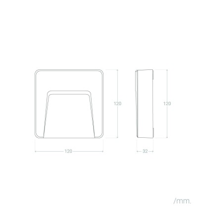 Balise Extérieure LED 3W Murale Saillie Carrée Nilsa - 174154 - vue 9