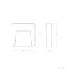 Balise Extérieure LED 3W Murale Saillie Carrée Nilsa - 174154 - vue 9