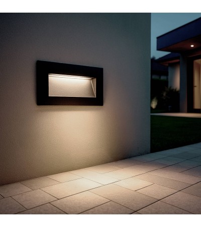 Balise Extérieure LED 4W Encastrable Murale Rectangulaire Edulis - 174174 - vue 5