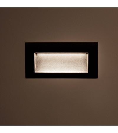 Balise Extérieure LED 4W Encastrable Murale Rectangulaire Edulis - 174174 - vue 6