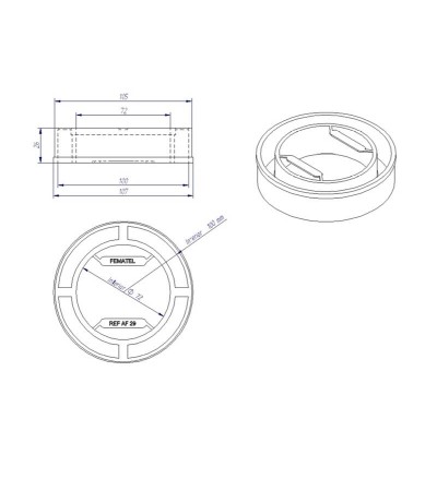 Collerette pour Spots 2 Tailles 72mm – 100mm AF29 - 174387 - vue 3