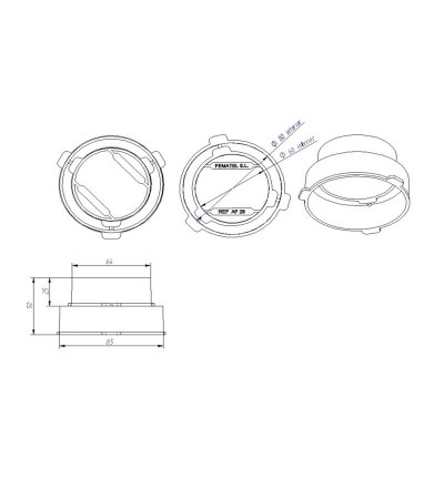 Collerette pour Spots 2 Tailles 60 mm – 80 mm AF28 - 174402 - vue 3