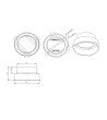Collerette pour Spots 2 Tailles 60 mm – 80 mm AF28 - 174402 - vue 3