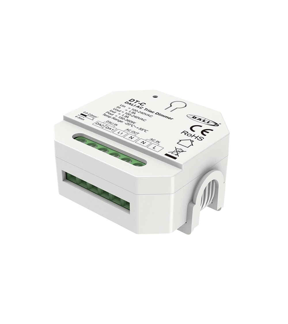 Convertisseur DALI-2 à TRIAC avec Push-Dim SKYDANCE DT-C pour Rail DIN Compatible avec Bouton-Poussoir - 174757 - vue 1