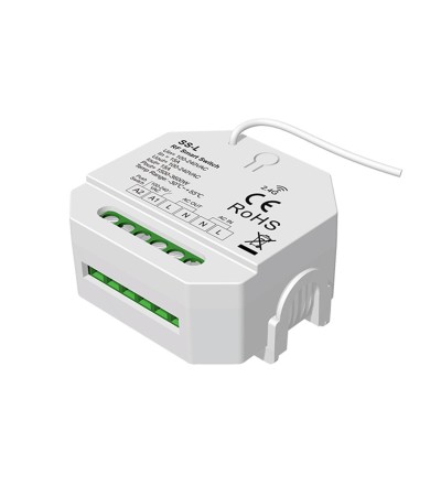 Interrupteur ON/OFF SKYDANCE SS-L Compatible avec Bouton-poussoir et Télécommande RF Pour Rail DIN