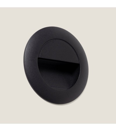 Balise Murale Extérieure LED 3W Encastrable Aluminium Ronde Segre