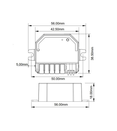 Contrôleur Ruban LED Monochrome 12-24-48V SKYDANCE V1-SP Compatible avec Bouton-Poussoir et Télécommande RF - 175550 - vue 3