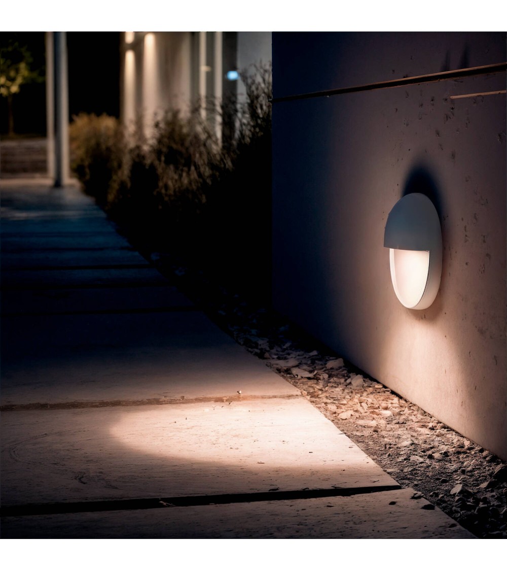Applique Murale Extérieure LED 3W Saillie Rond Jade - 177009 - vue 1