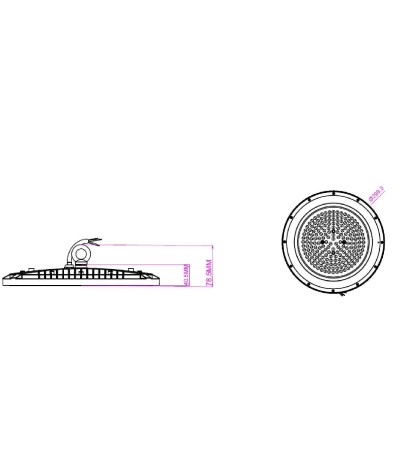 Cloche LED Industrielle UFO 150W 120lm/w Solid X3 - 177098 - vue 8
