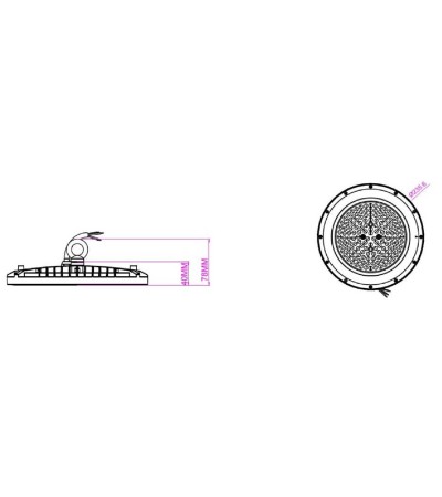 Cloche LED Industrielle UFO 100W 120lm/w Solid X3 - 177101 - vue 7