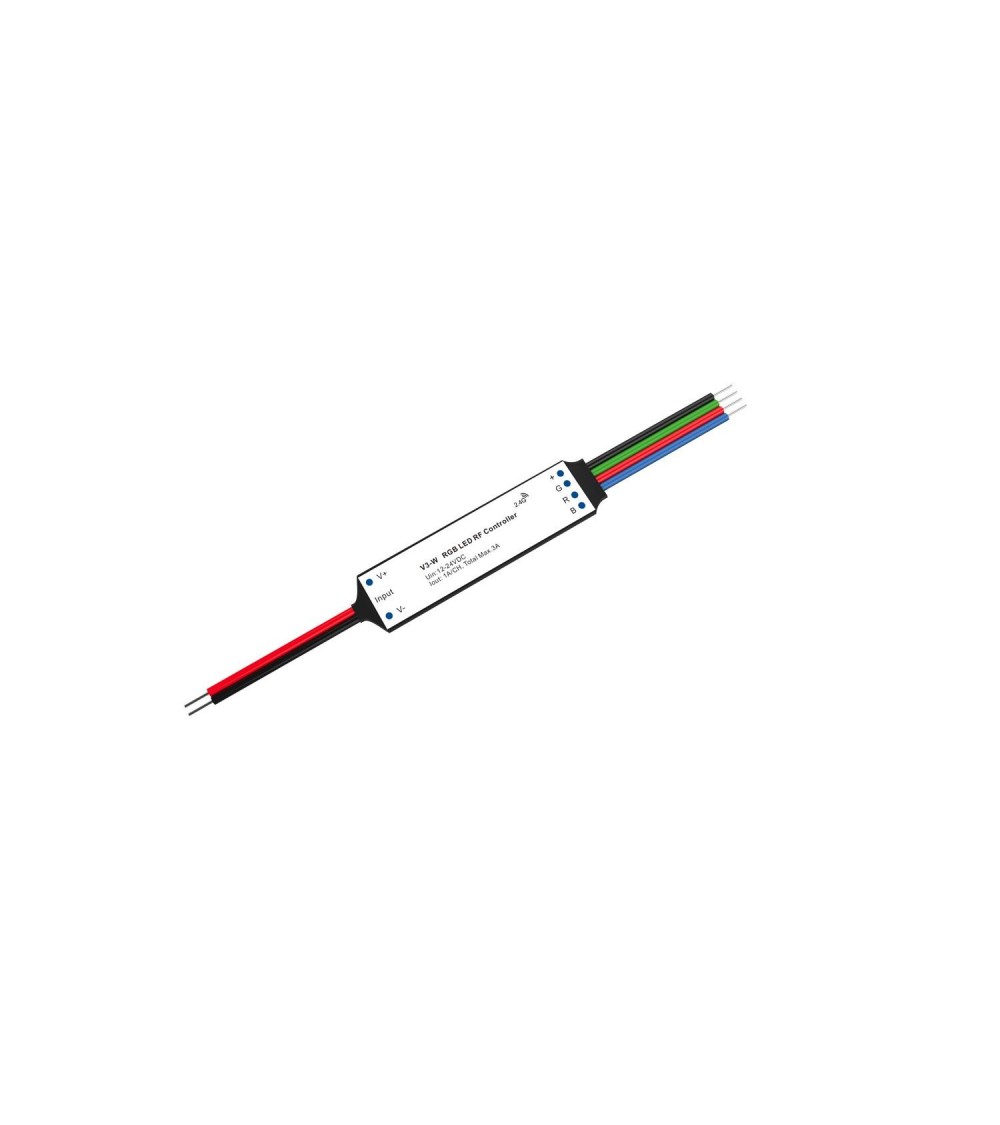 Contrôleur Ruban LED Monochrome/CCT/RGB 12-24V SKYDANCE V3-W Compatible avec Télécommande RF - 71065 - vue 1