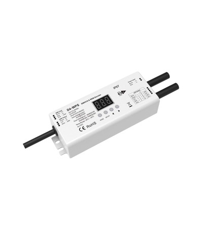 Décodeur DMX512 et RDM 4 Canaux 12-48V SKYDANCE D4-WPS IP67