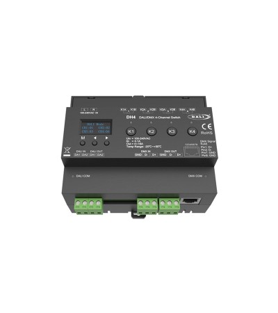 ModuleRelais ON/OFF DALI-2 / DMX 4 Canaux 16A SKYDANCE DH4 pour Rail DIN - 177641 - vue 8