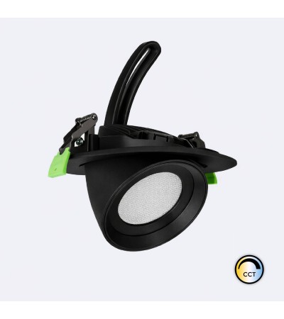 Downlight LED Rond Orientable Chip OSRAM 120 lm/W LIFUD Coupe Ø 160 mm Noir - 177676 - vue 1