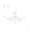 Ventilateur de Plafond avec Éclairage Silencieux DC Pales Rétractables Dalori Evo - 178172 - vue 6