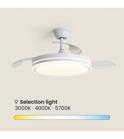 Ventilateur de Plafond avec Éclairage Silencieux DC Pales Rétractables Dalori Evo - 178172 - vue 9