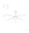 Ventilateur de Plafond avec Éclairage Silencieux DC Pales en Bois Navy Evo - 178181 - vue 6