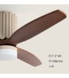 Ventilateur de Plafond avec Éclairage Silencieux DC Asteri - 178326 - vue 7