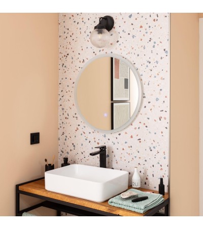 Miroir de Salle de Bain avec éclairage LED et Anti-buée Minna Ø60 cm
