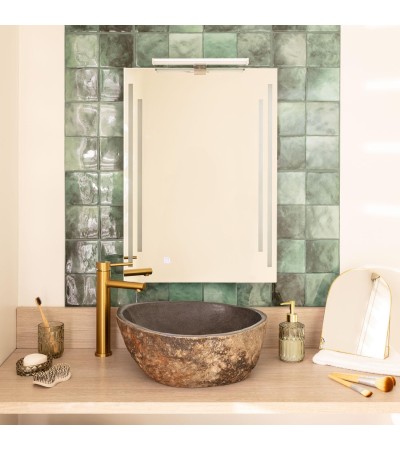Miroir Salle de Bain avec Éclairage LED et Anti-Buée 70x50 cm Taif - 101194 - vue 1