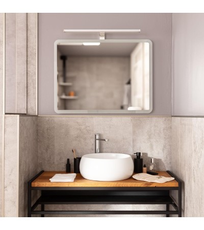 Miroir Salle de Bain avec Eclairage LED et Anti-buée Benin 80x60 cm