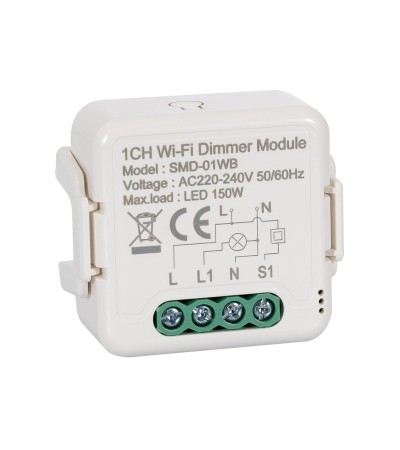 Module de Variation WiFi TRIAC Compatible avec Bouton-Poussoir