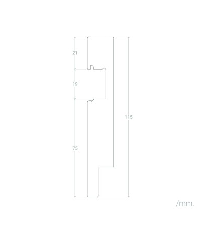 Moulure Plinthe pour Ruban LED Modern avec Capot Continu - 89052 - vue 6