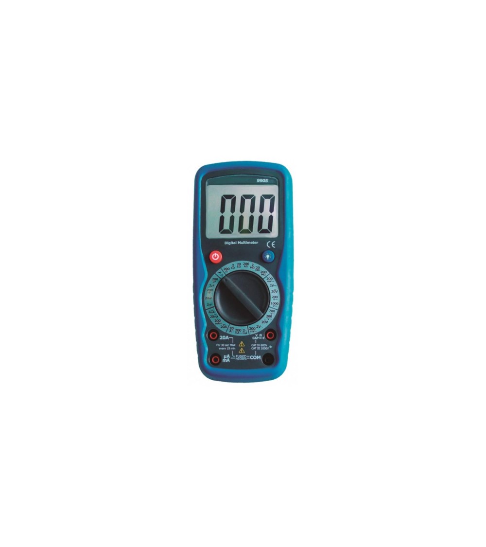 Multímètre Numérique Professionnel Multi Testeur 700V AC 1000V DC 20A AC/DC - 102596 - vue 1