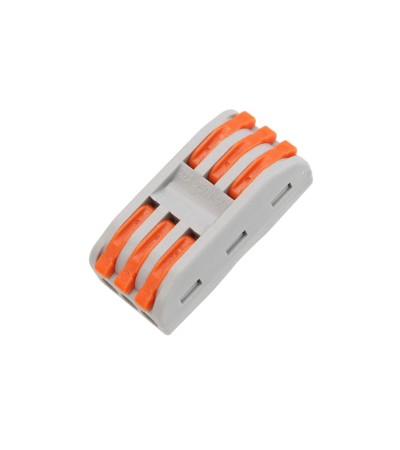 Pack 10 Connecteurs Rapides 3 Entrées et 3 Sorties SPL-3 pour Câble Électrique de 0.08-4mm² - 91258 - vue 2