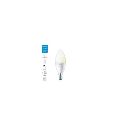 Pack 2 Ampoules LED Intelligentes WiFi + Bluetooth E14 470 lm C37 CCT Dimmable WIZ 4.9W