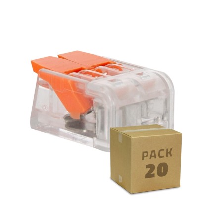 Pack 20 Connecteurs Rapides 2 Entrées pour Câble Électrique 0.08-4mm²