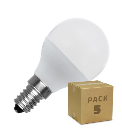 Pack 5 Ampoules LED E14 5W 400 lm G45 - 1910 - vue 2
