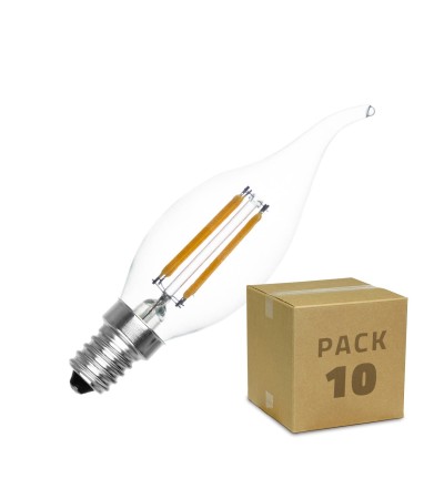 PACK Ampoule LED E14 Dimmable Filament Murano C35 4W (10 Un)