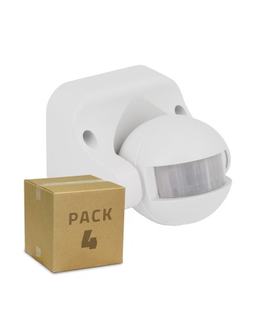 PACK Détecteur de Présence PIR 180° en saillie (4 Un)