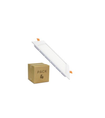 PACK Dalle LED Carrée Extra Plate 18W (4 Un)