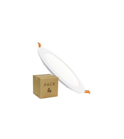 PACK Dalle LED Ronde Extra-Plate 9W (4 Un)