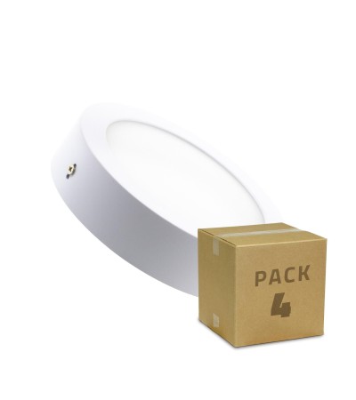 PACK Plafonnier LED Rond 12W (4 Un)
